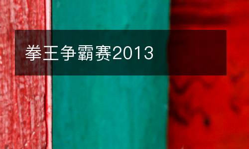 拳王爭霸賽2013