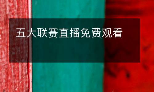 五大聯賽直播免費觀看