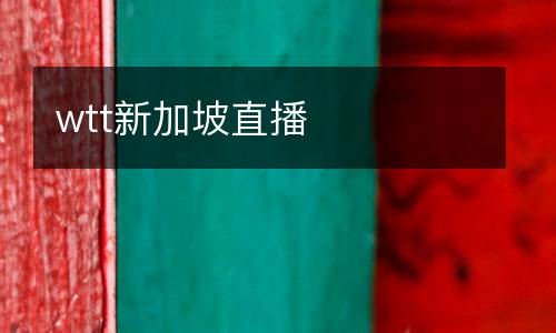 wtt新加坡直播